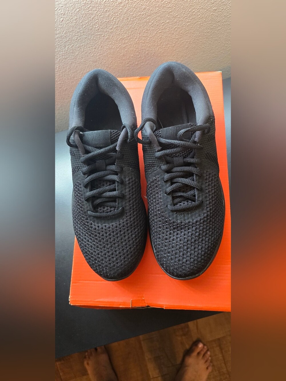 Nike Black Knit Low-Profile Sneakers